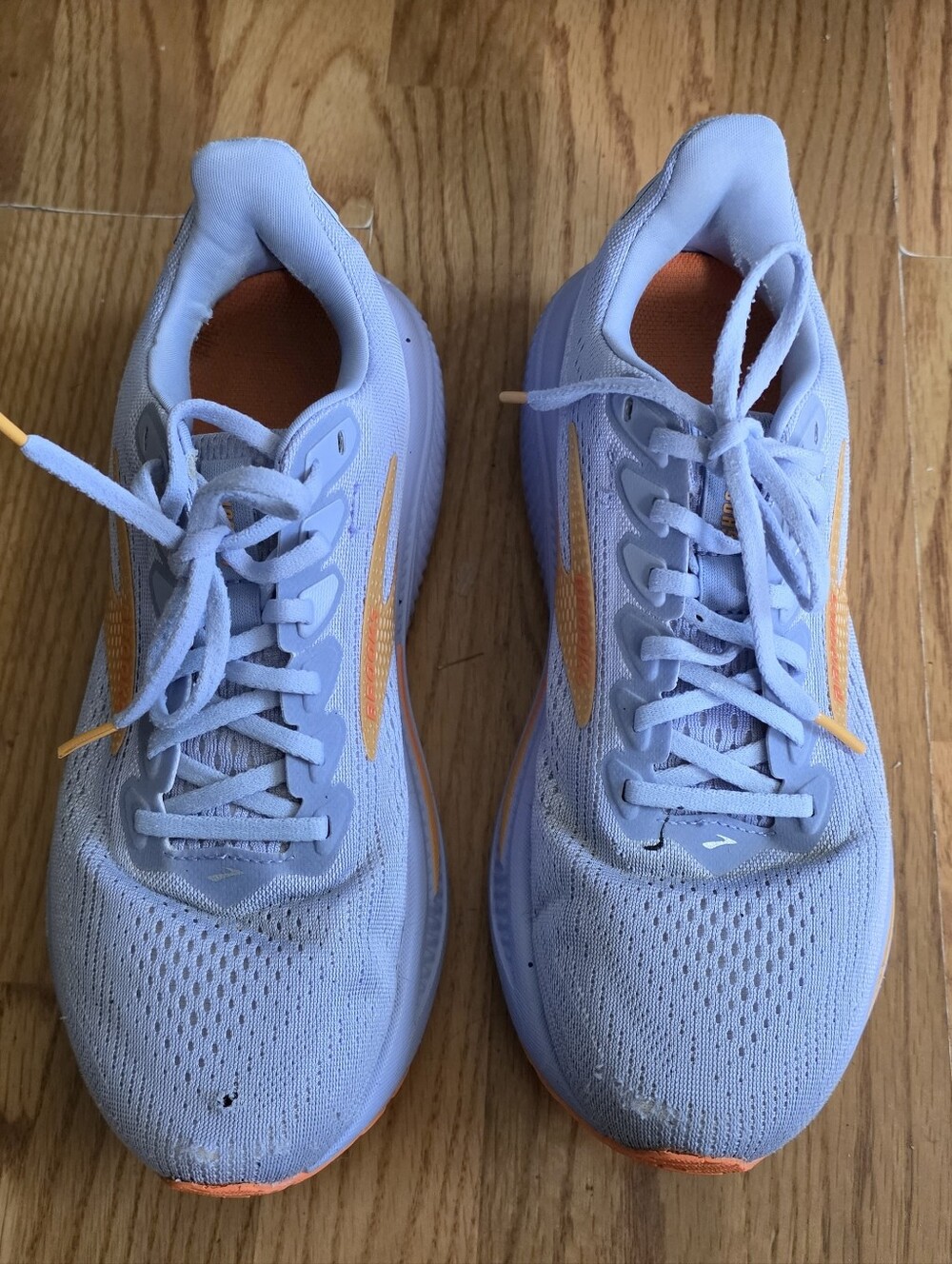 Brooks Light Blue and Orange Men’s Athletic Running Shoes